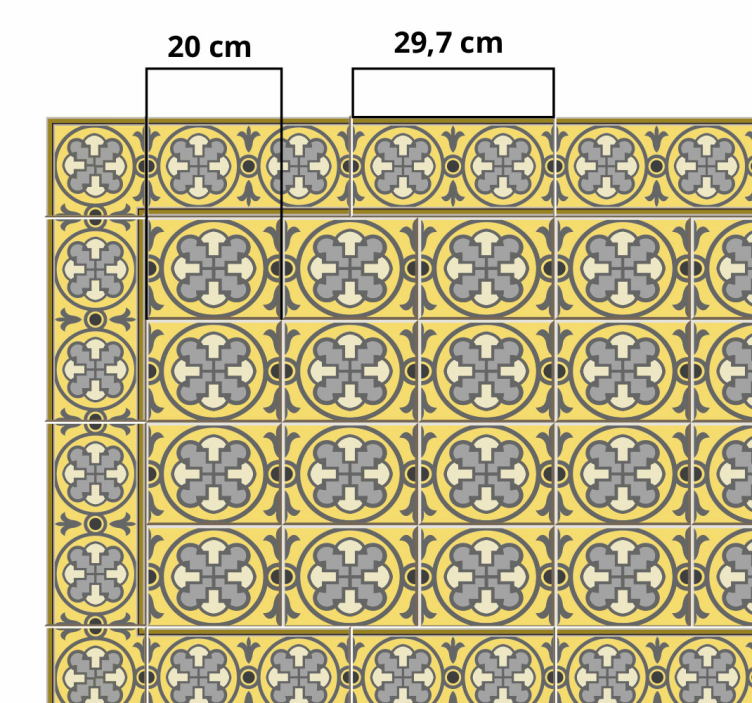 Tapis vinyle carreaux de ciment méditerranéen orné - TenStickers