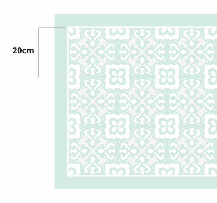 Tapis vinyle carreaux de ciment turquoise élégante - TenStickers