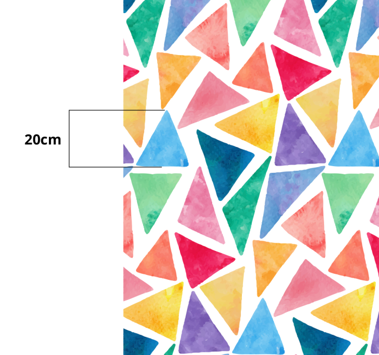 Tapis vinyle géométrique triangles colorés - TenStickers