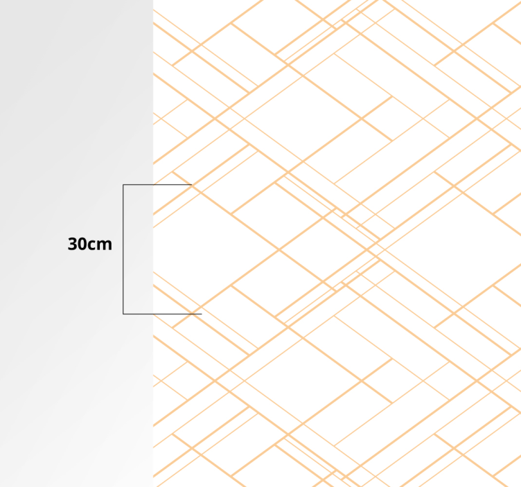 Tapis vinyle géométrique blanc motif lignes minimalistes - TenStickers