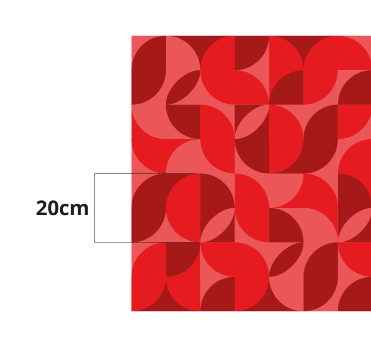 Tapis vinyle salon rétro rouge - TenStickers