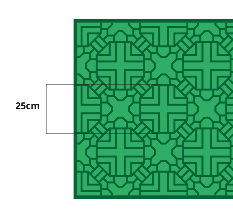 Tapis vinyle géométrique géométrie verte - TenStickers
