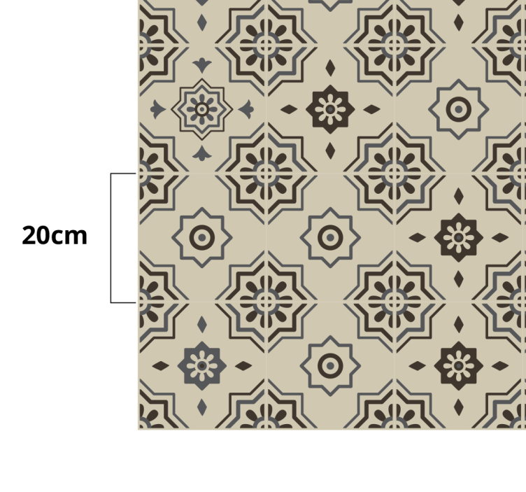 Tapis vinyle carreaux de ciment motif décoratif - TenStickers