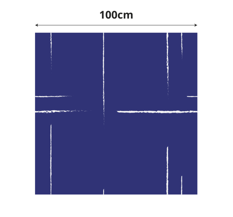 Tapis vinyle bleu motif de lignes moderne - TenStickers