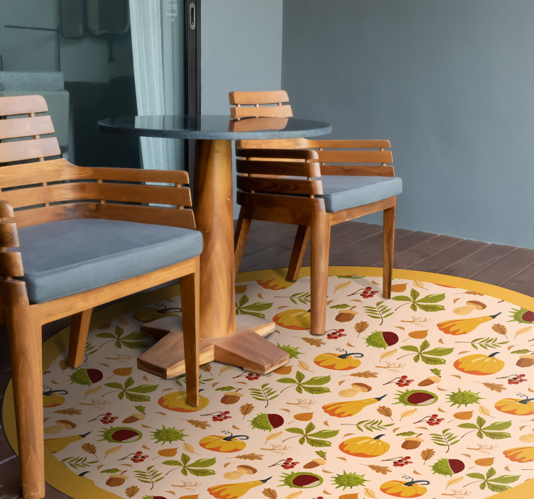 Tapis vinyle nature thème des récoltes d'automne - TenStickers
