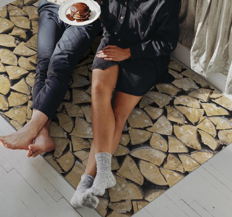 Tapis vinyle en bois Planches 3d originales à effet bois - TenStickers