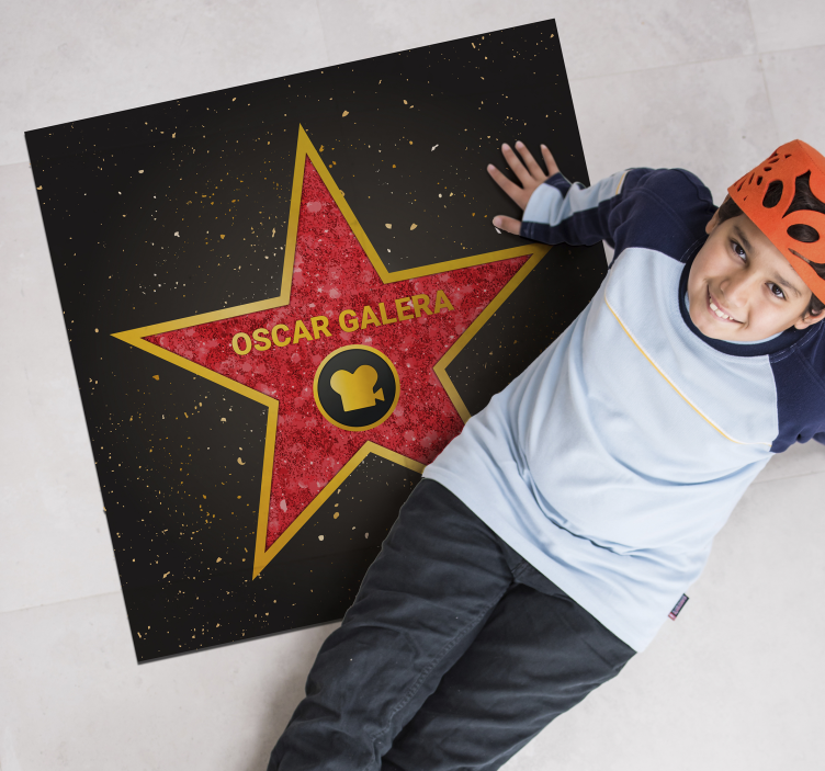 Tapis vinyle personnalisable hollywood star - TenStickers