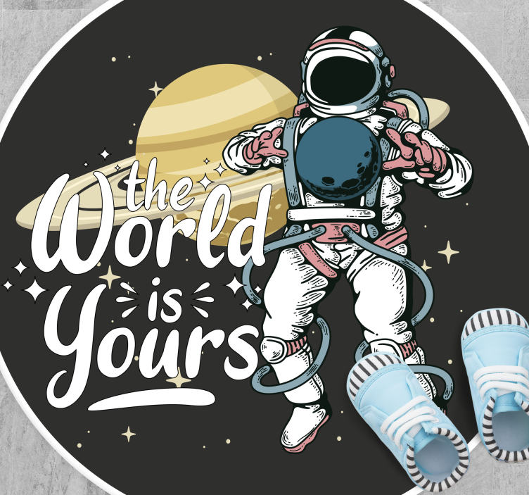 Tapis vinyle ado exploration des astronautes - TenStickers