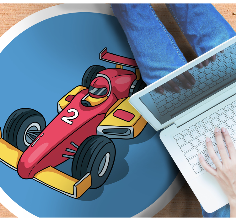 Tapis vinyle ado la folie des voitures de course - TenStickers