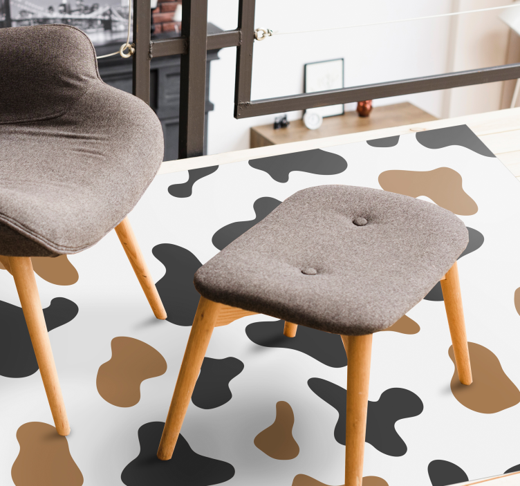 Tapis vinyle animal imprimé peau de vache - TenStickers