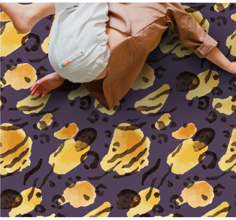 Tapis vinyle animal taches de tigre à l'aquarelle - TenStickers