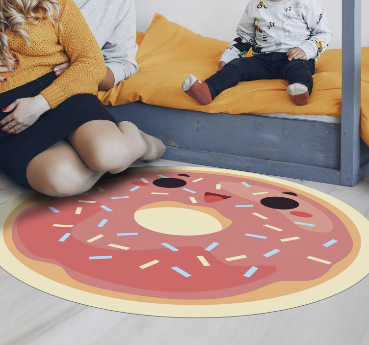 Tapis vinyle autres tapis beignet animé - TenStickers
