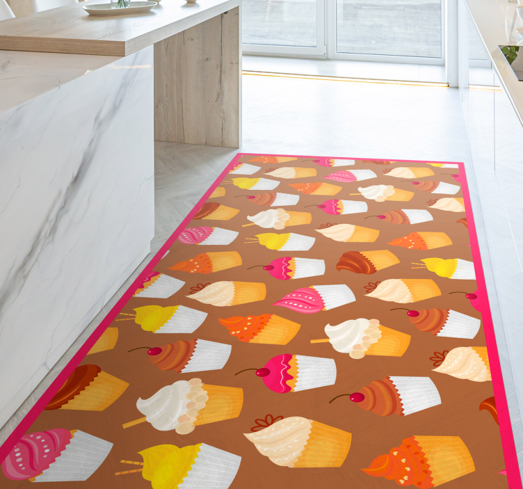 Tapis vinyle cuisine délice de cupcake - TenStickers