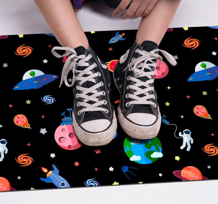 Tapis vinyle autres tapis impression d'aventure spatiale - TenStickers