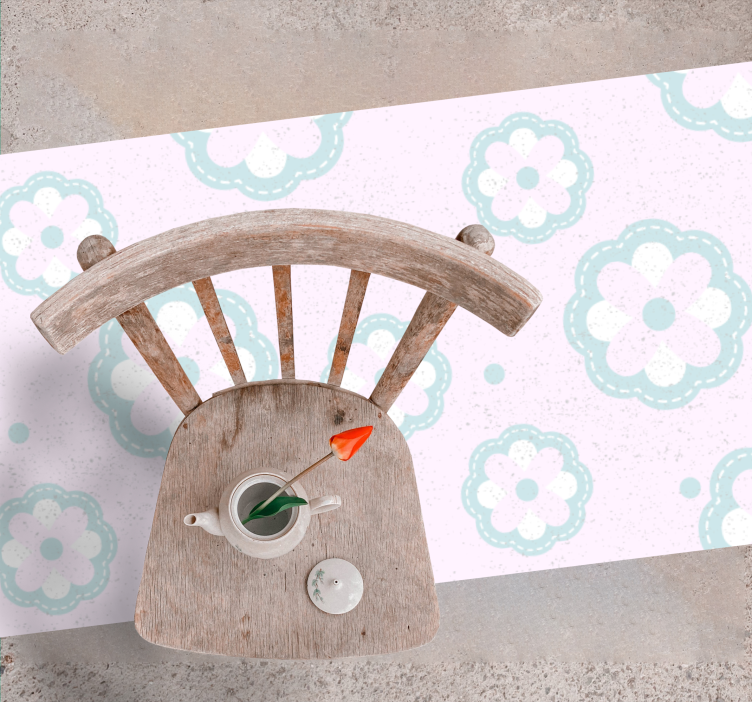 Tapis vinyle autres tapis motif floral doux - TenStickers