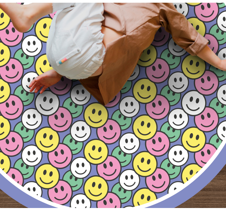 Tapis vinyle autres tapis visages souriants heureux - TenStickers