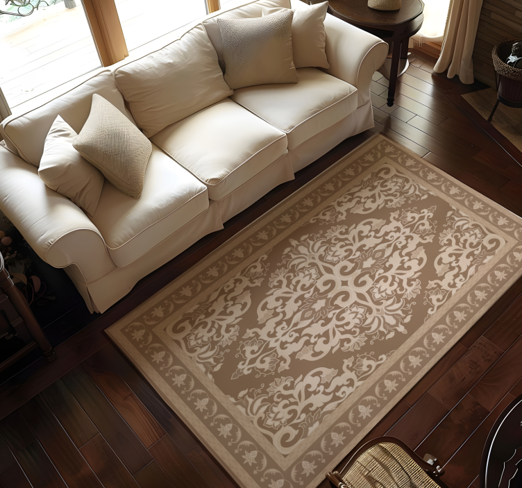 Tapis vinyle beige conception orientale - TenStickers