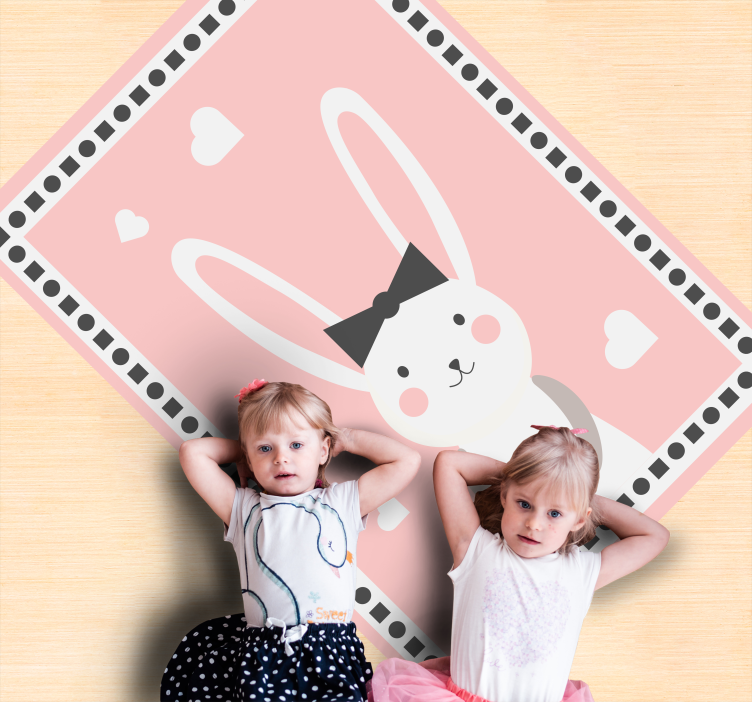 Tapis vinyle chambre bébé avec lapin - TenStickers