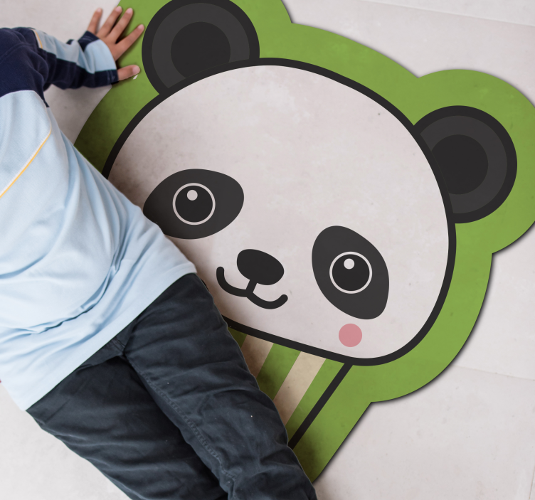 Tapis vinyle chambre bébé conception de petit panda - TenStickers