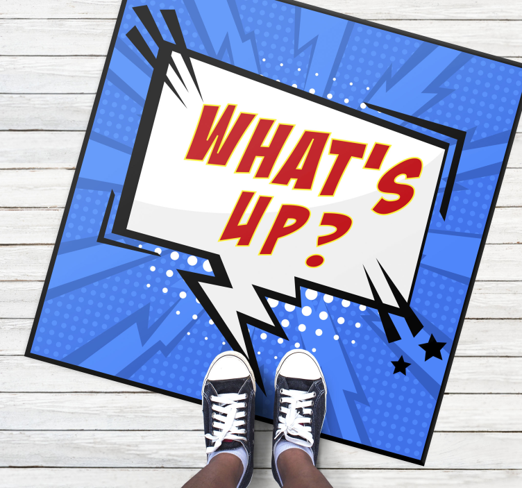 Tapis vinyle citation salutation de bulle comique - TenStickers