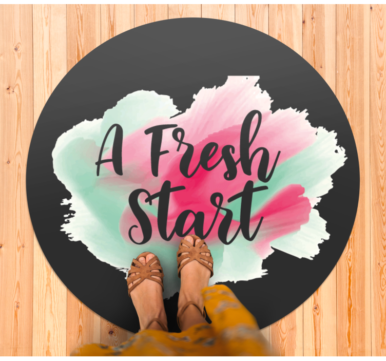 Tapis vinyle citation un nouveau départ - TenStickers