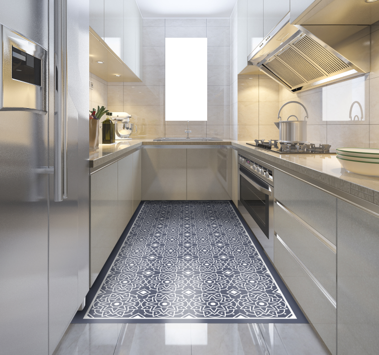 Tapis cuisine motif de mosaïque complexe - TenStickers