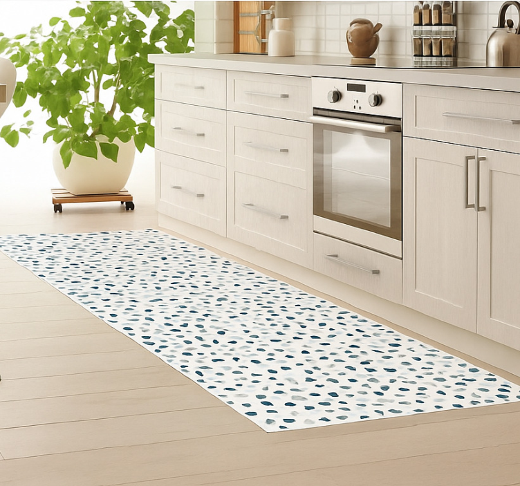 Tapis vinyle cuisine petites pierres colorées - TenStickers