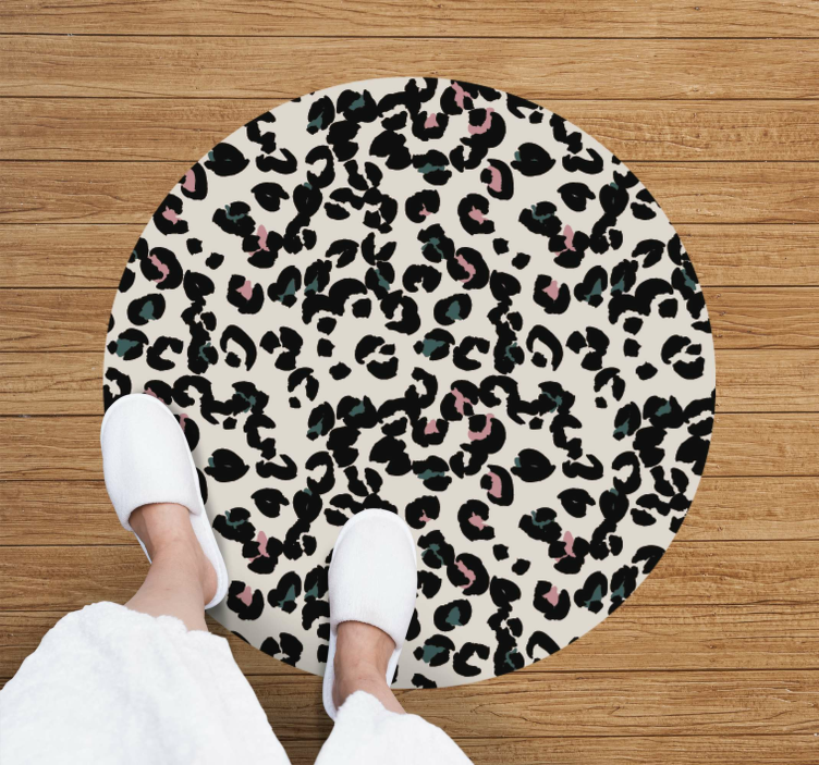 Tapis vinyle animal motif de taches de léopard - TenStickers