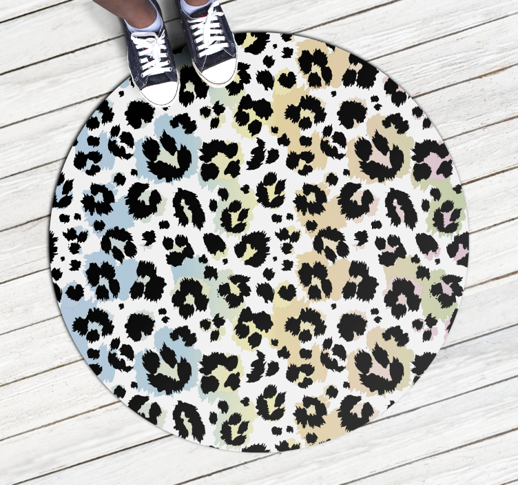 Tapis vinyle animal motif de taches de léopard - TenStickers