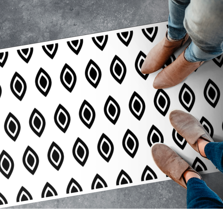 Tapis vinyle moderne motif d'oeil géométrique - TenStickers
