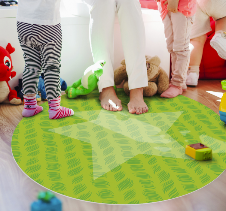 Tapis vinyle pour enfants motif étoile circulaire - TenStickers