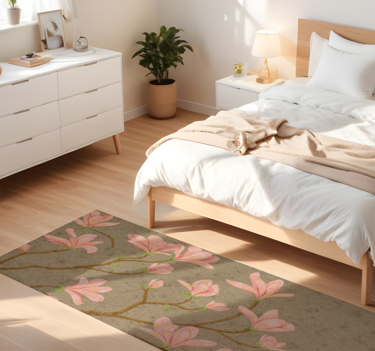 Tapis vinyle fleurs et plantes affichage de fleurs florales - TenStickers