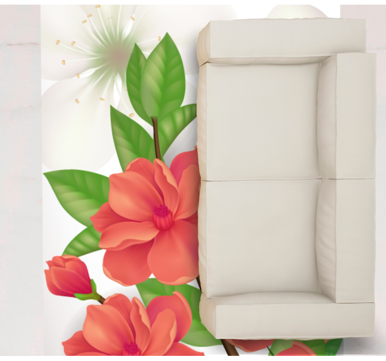 Tapis vinyle fleurs et plantes arrangement fleuri coloré - TenStickers