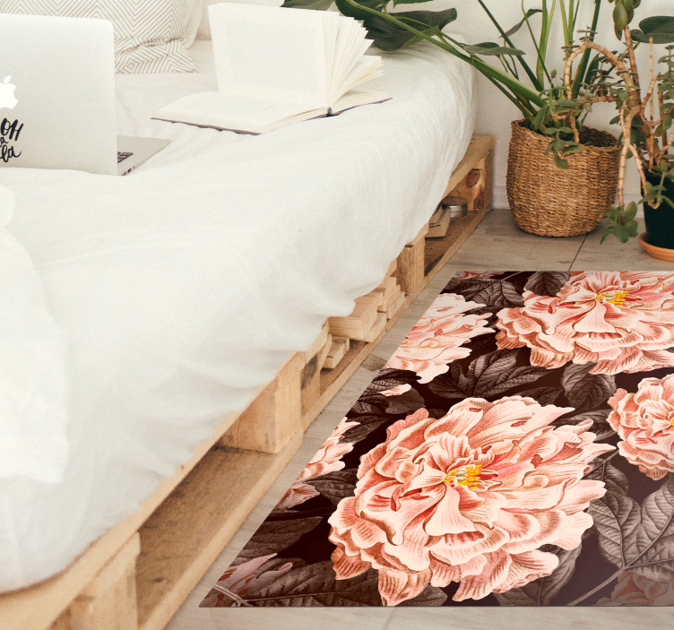 Tapis vinyle fleurs et plantes bouquet floral élégant - TenStickers