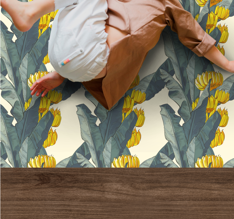 Tapis vinyle fleurs et plantes composition florale tropicale - TenStickers