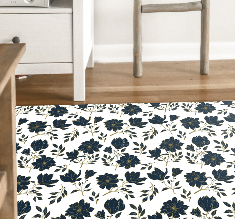 Tapis vinyle fleurs et plantes conception de beauté florale - TenStickers