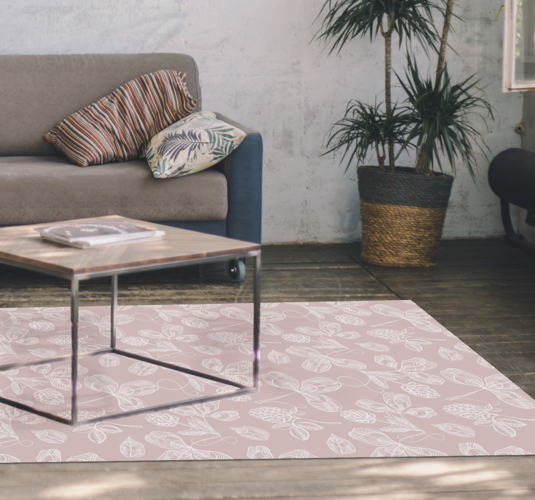 Tapis vinyle fleurs et plantes croquis botaniques - TenStickers