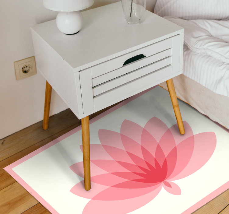 Tapis vinyle fleurs et plantes fleur de lotus - TenStickers