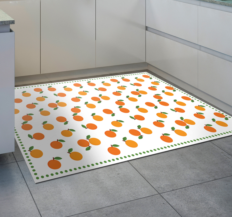 Tapis vinyle cuisine motif d'agrumes orange - TenStickers