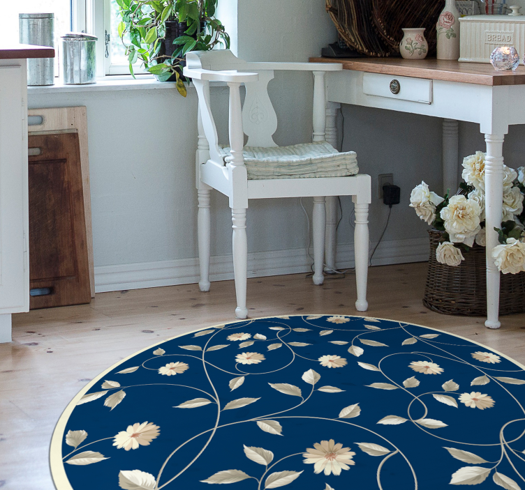 Tapis vinyle fleurs et plantes motif de floraison botanique - TenStickers