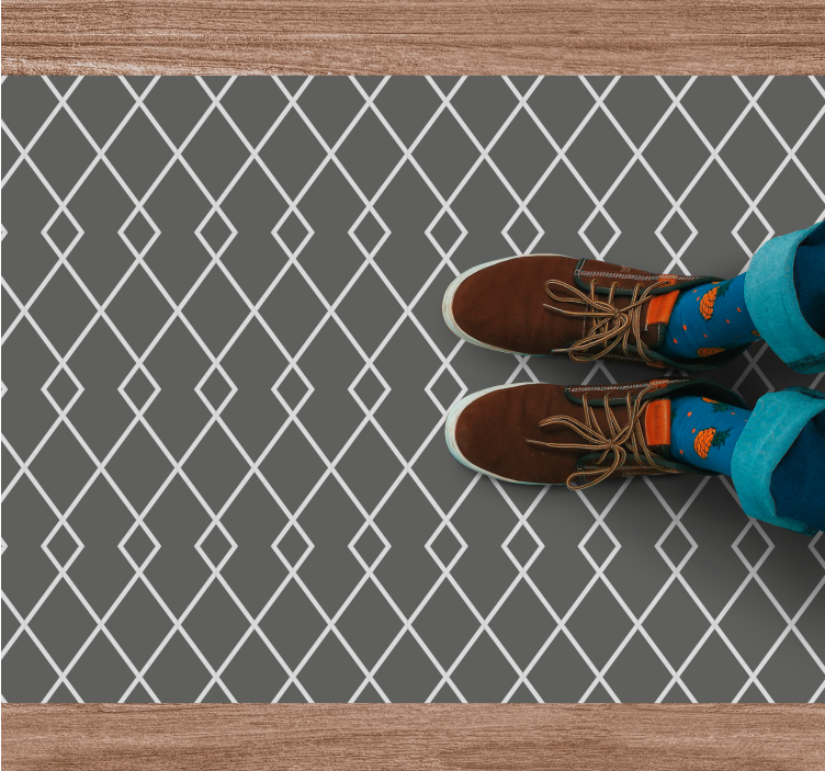 Tapis vinyle géométrique arrangement élégant de diamants - TenStickers