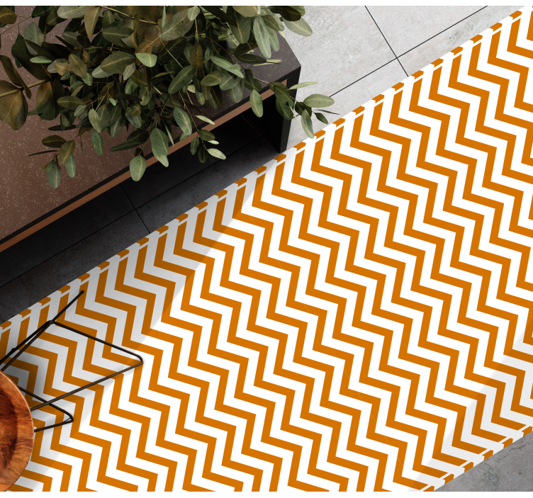 Tapis vinyle géométrique breloque à motif chevron - TenStickers