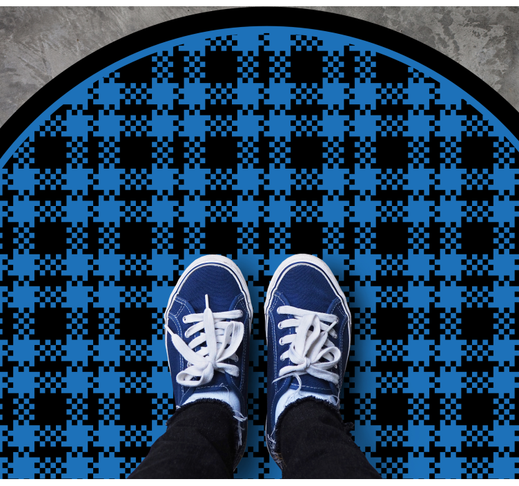 Tapis vinyle rond composition vérifiée - TenStickers