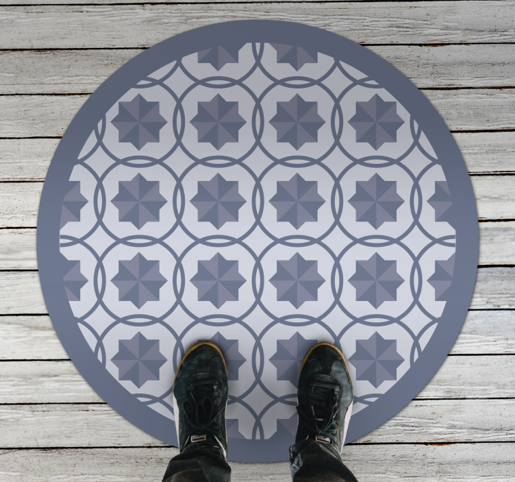 Tapis vinyle géométrique géométrie symétrique décorative - TenStickers