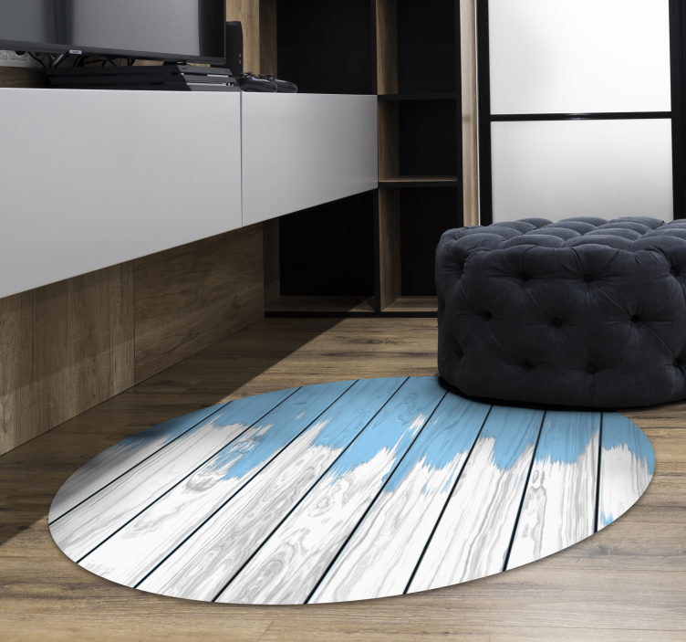 Tapis vinyle imitation parquet bois vieilli - TenStickers