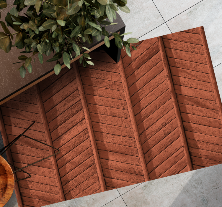 Tapis vinyle imitation parquet détail des planches de bois - TenStickers