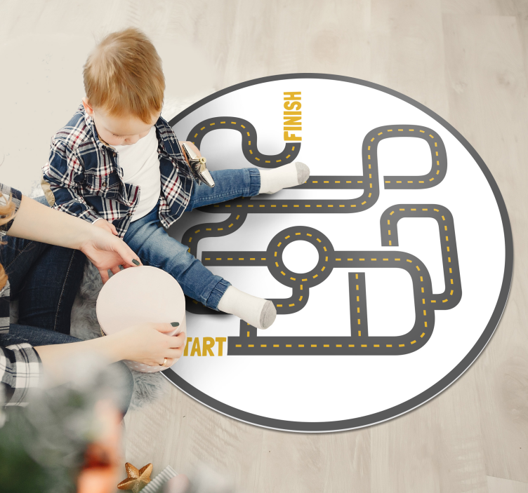 Tapis vinyle jeux aventure sur la route - TenStickers