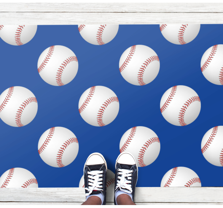 Tapis vinyle jeux motif de baseball - TenStickers