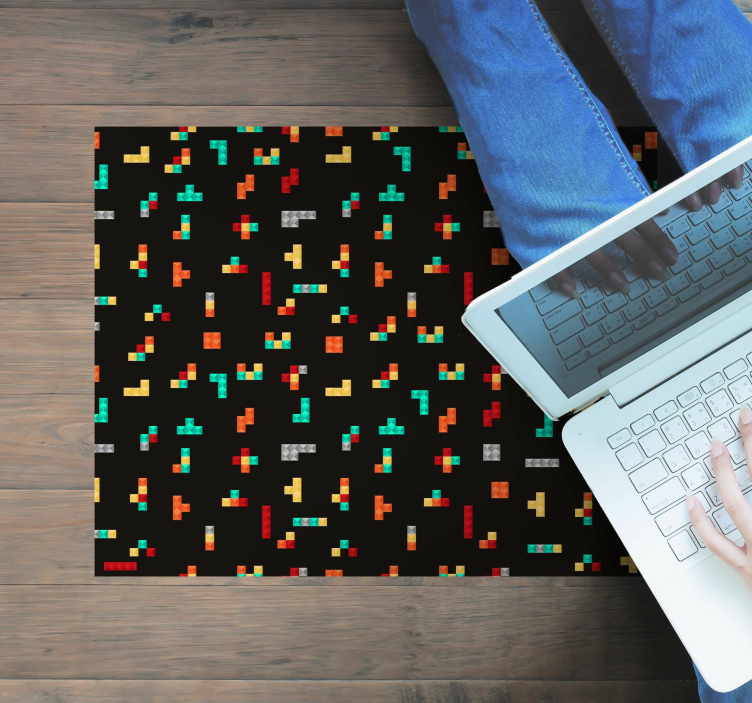 Tapis vinyle jeux thème tétris - TenStickers