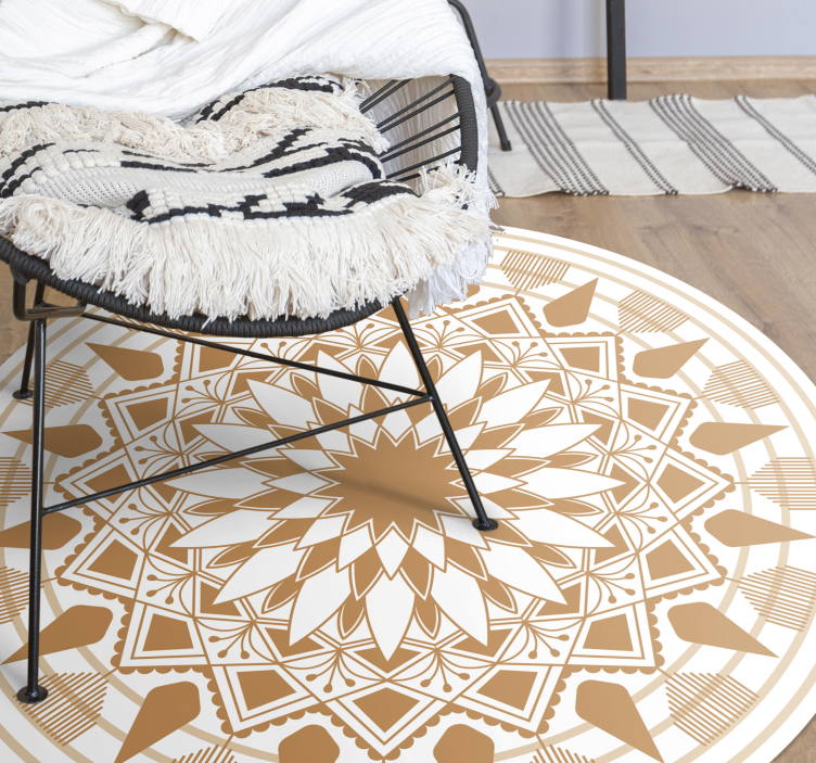 Tapis vinyle mandala arrangement géométrique complexe - TenStickers